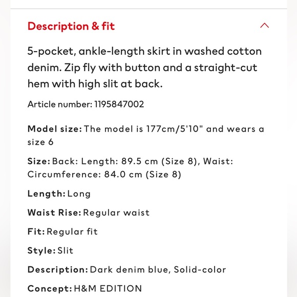 H&M Long Denim Skirt - Picture 6 of 7